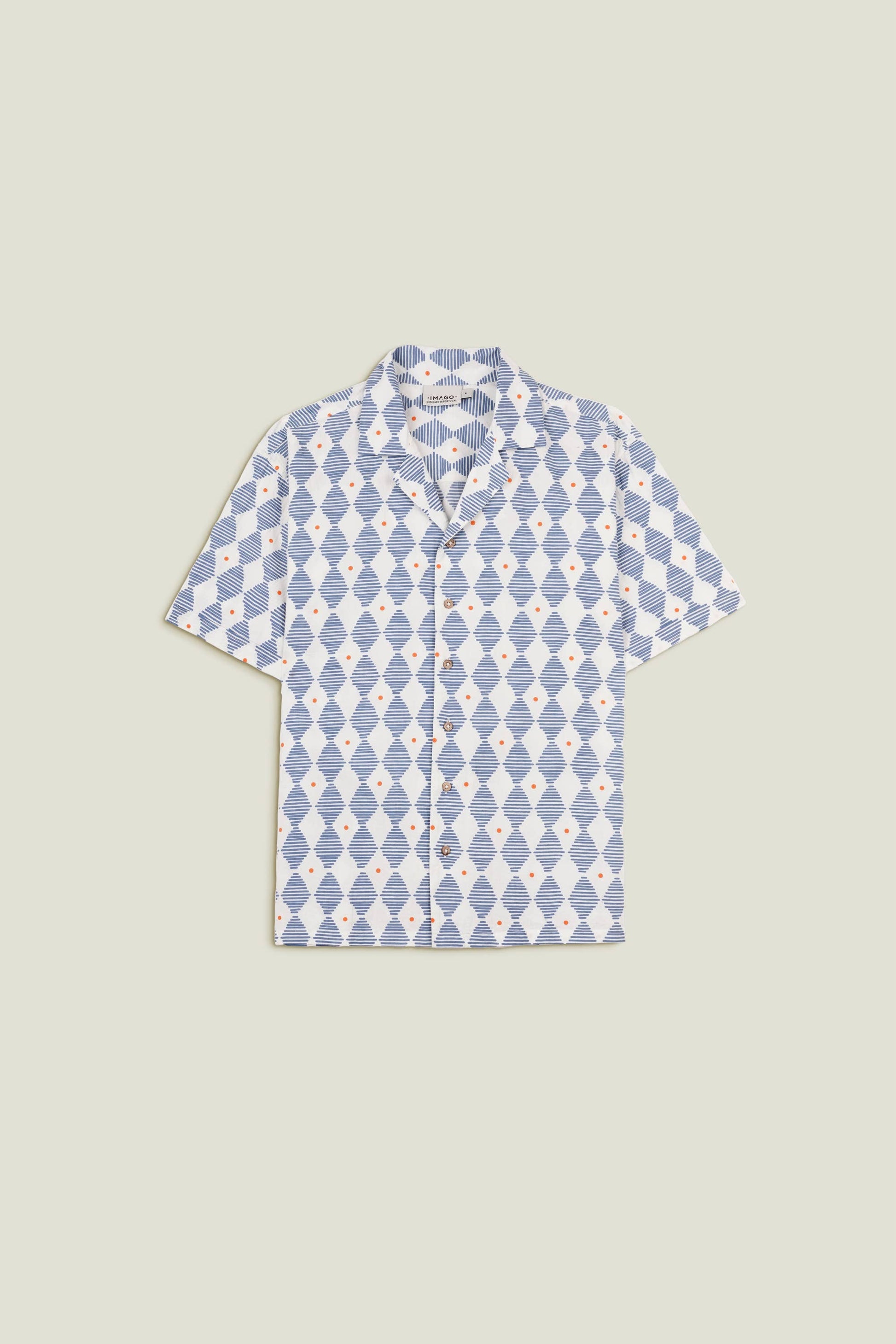 Camicia uomo Harbor in cotone premium con bottoni in cocco