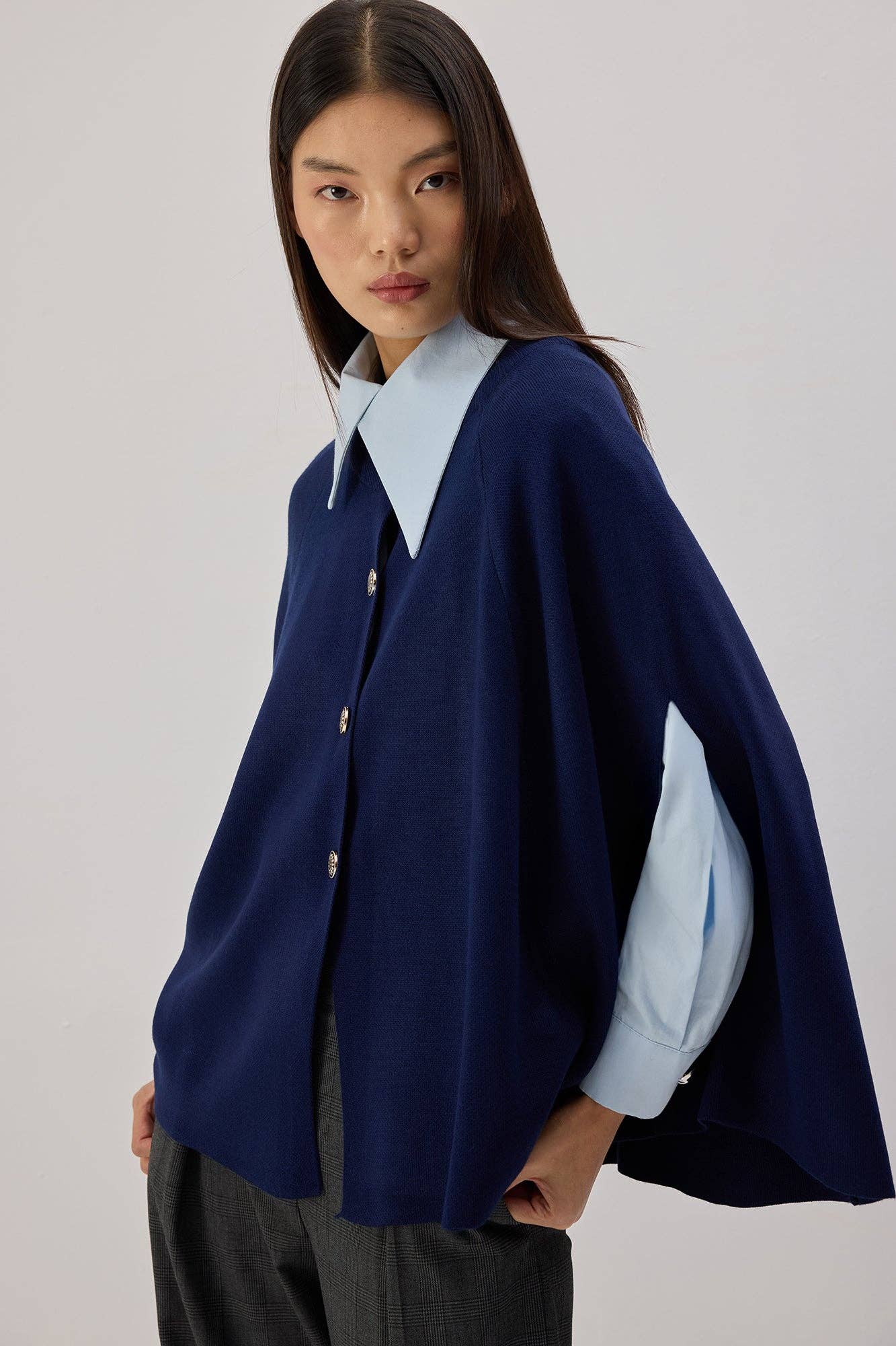 Poncho in maglia oversize