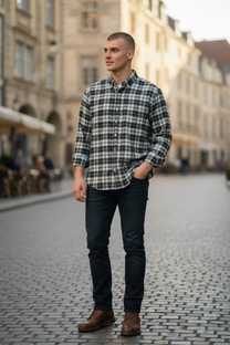 Camicia in flanella da uomo