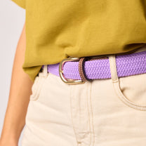 Cintura intrecciata elastica tinta unita da donna viola