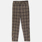 Pantaloni slim Principe di Galles con bottoni laterali