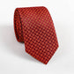 Cravatta jacquard a microquadri bordeaux