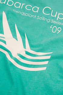 T-shirt Pigment Cup turchese medio in cotone organico