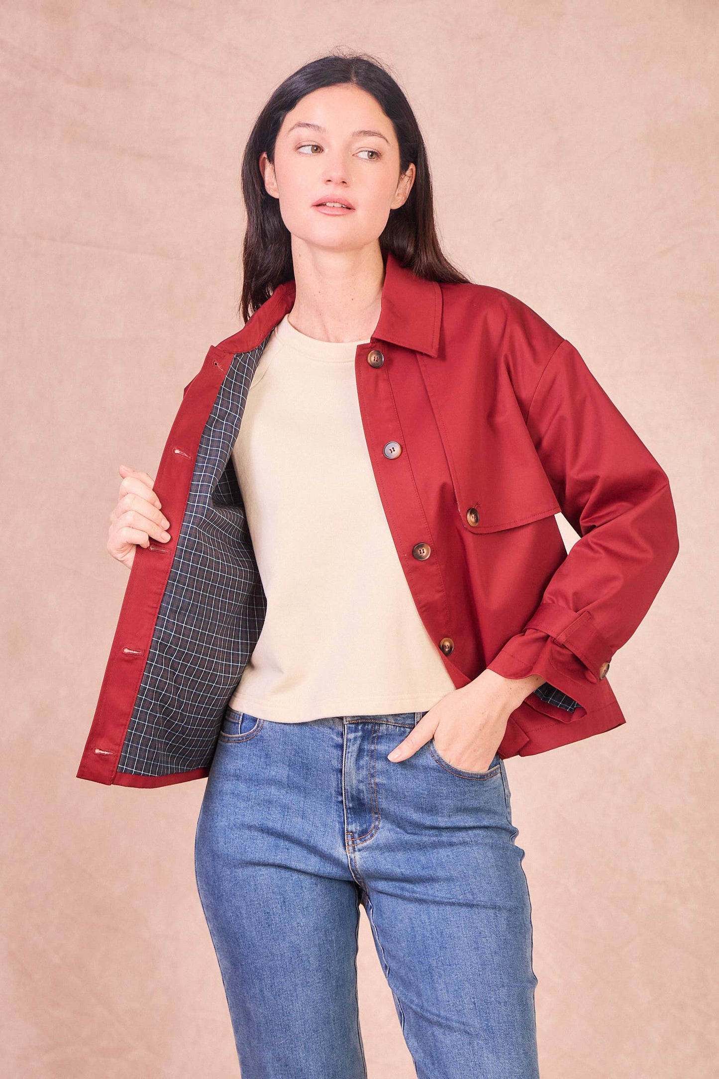 Giacca utility corta in cotone