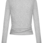 Maglia avvolgente Anne in lana grigio chiaro mélange