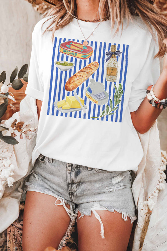 T-shirt oversize con stampa food gallery