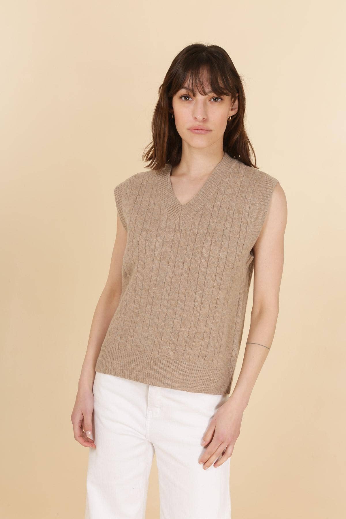 Gilet in maglia a trecce Milano