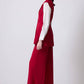 Completo gilet doppiopetto plissettato con pantaloni palazzo