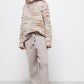 Pantaloni in maglia liscia a vita alta con coulisse