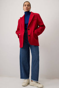 Pantaloni in denim a gamba dritta con orlo grezzo