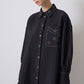 Camicia in 100% cotone con pietre di cristallo