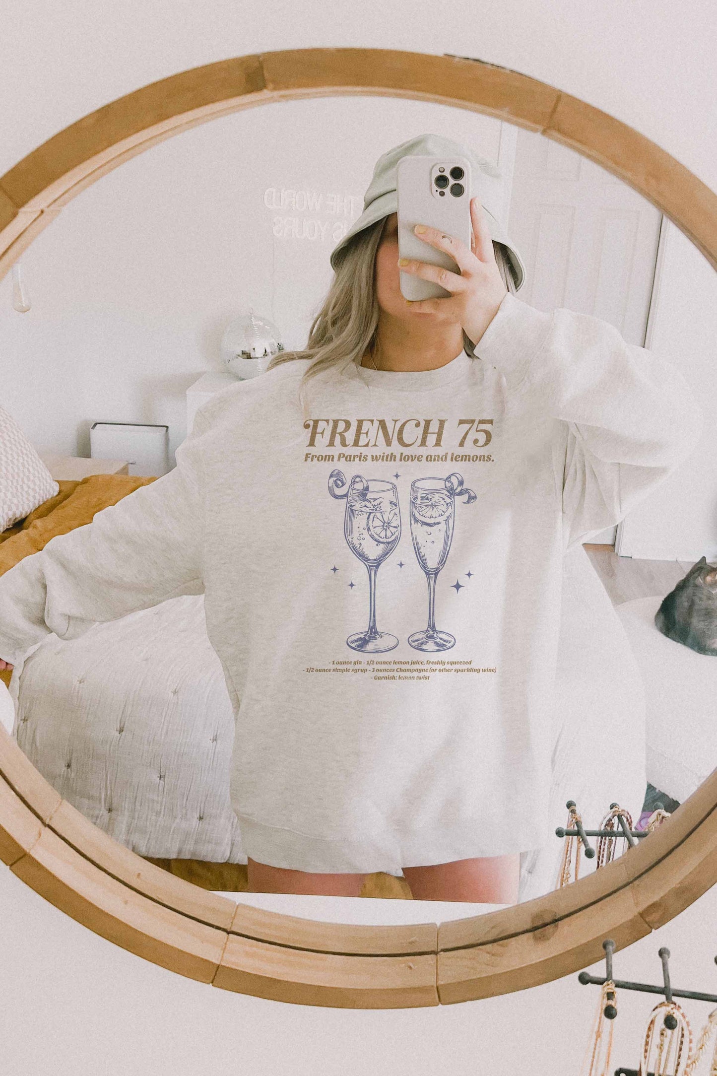 Felpa oversize con stampa French 75