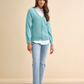 Cardigan bicolore in maglia