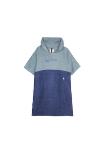 Poncho Surf Blu Tramonto in Cotone Biologico