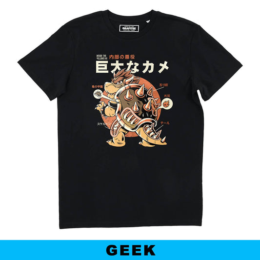 T-shirt Bowserzilla con grafica videogioco