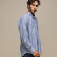 Camicia uomo a righe in cotone misto