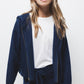 Giacca in maglia con cappuccio e zip