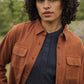Camicia overshirt Lenon melange terracotta