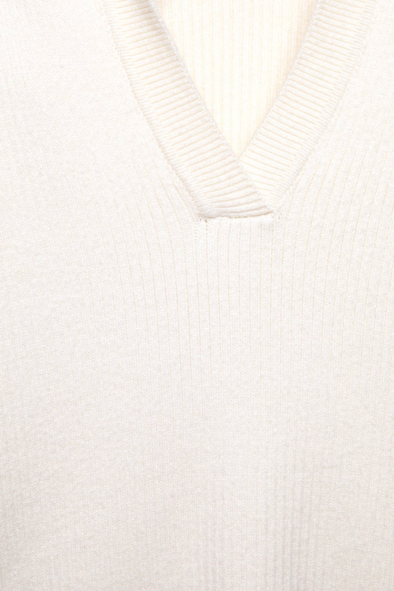 Maglione a maglia rasata con collo polo