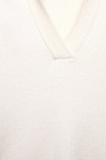 Maglione a maglia rasata con collo polo