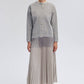 Cardigan in maglia con frange argento