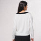 Maglione a maglia fine con scollo a V e tasche