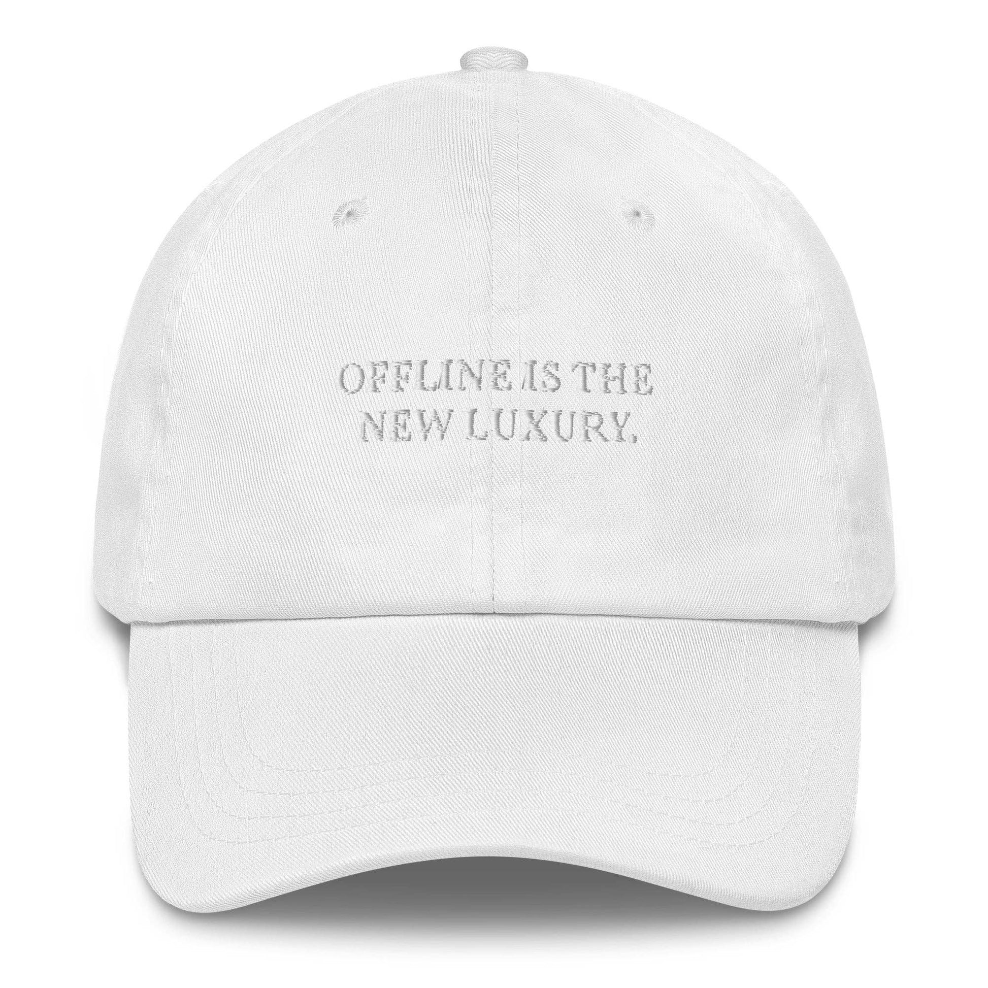Cappellino da baseball con ricamo “Offline Is The New Luxury”