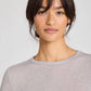 Maglia a maniche lunghe Thyra in lana grigio mélange chiaro