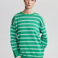 Maglione oversize a righe verde