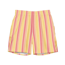 Costume da bagno corto a righe pesca