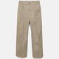 Pantaloni a sigaretta con pieghe in cotone