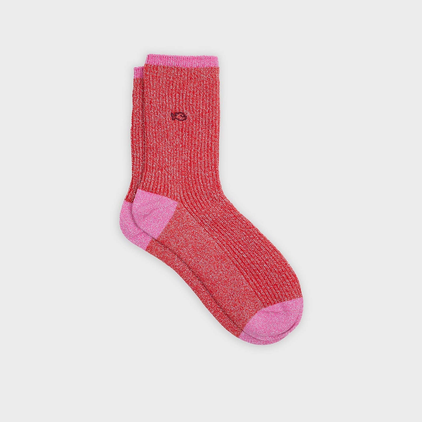 Calze vintage con glitter rosse