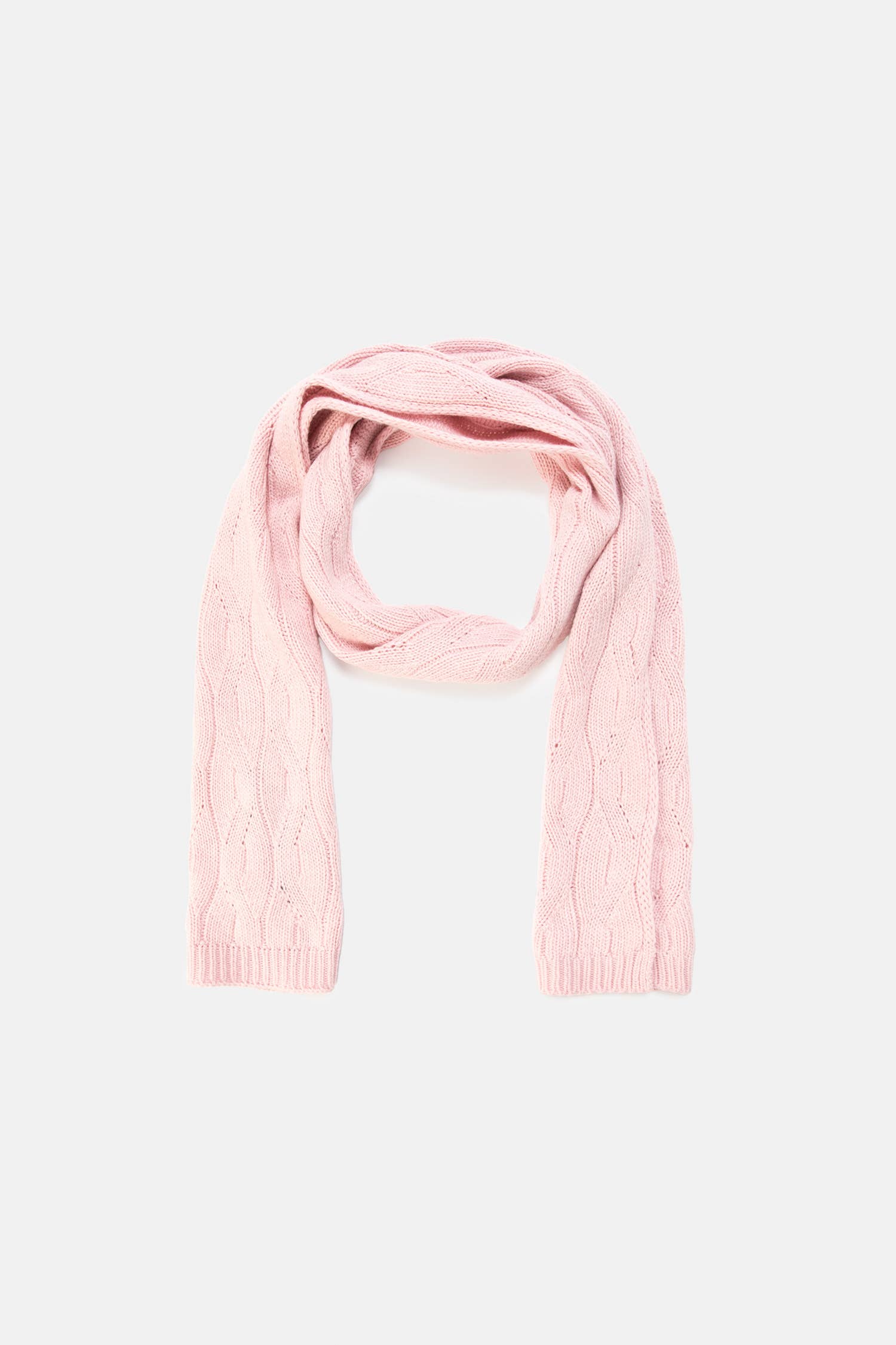 Sciarpa a maglia strutturata rosa