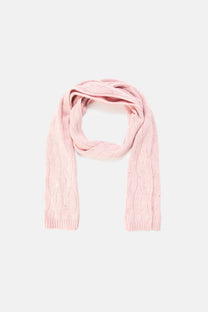 Sciarpa a maglia strutturata rosa
