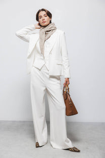 Pantaloni a gamba larga con zip laterale