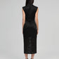 Abito midi Elinor nero in pizzo