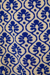 Pantaloni in maglia jacquard a motivo geometrico