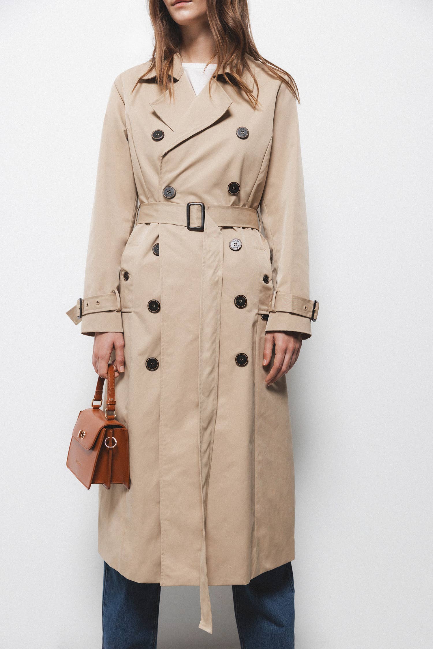Trench classico doppiopetto con cintura