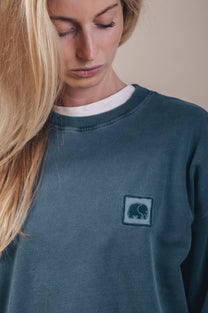 Felpa oversize da donna Pigment Verde Olmo