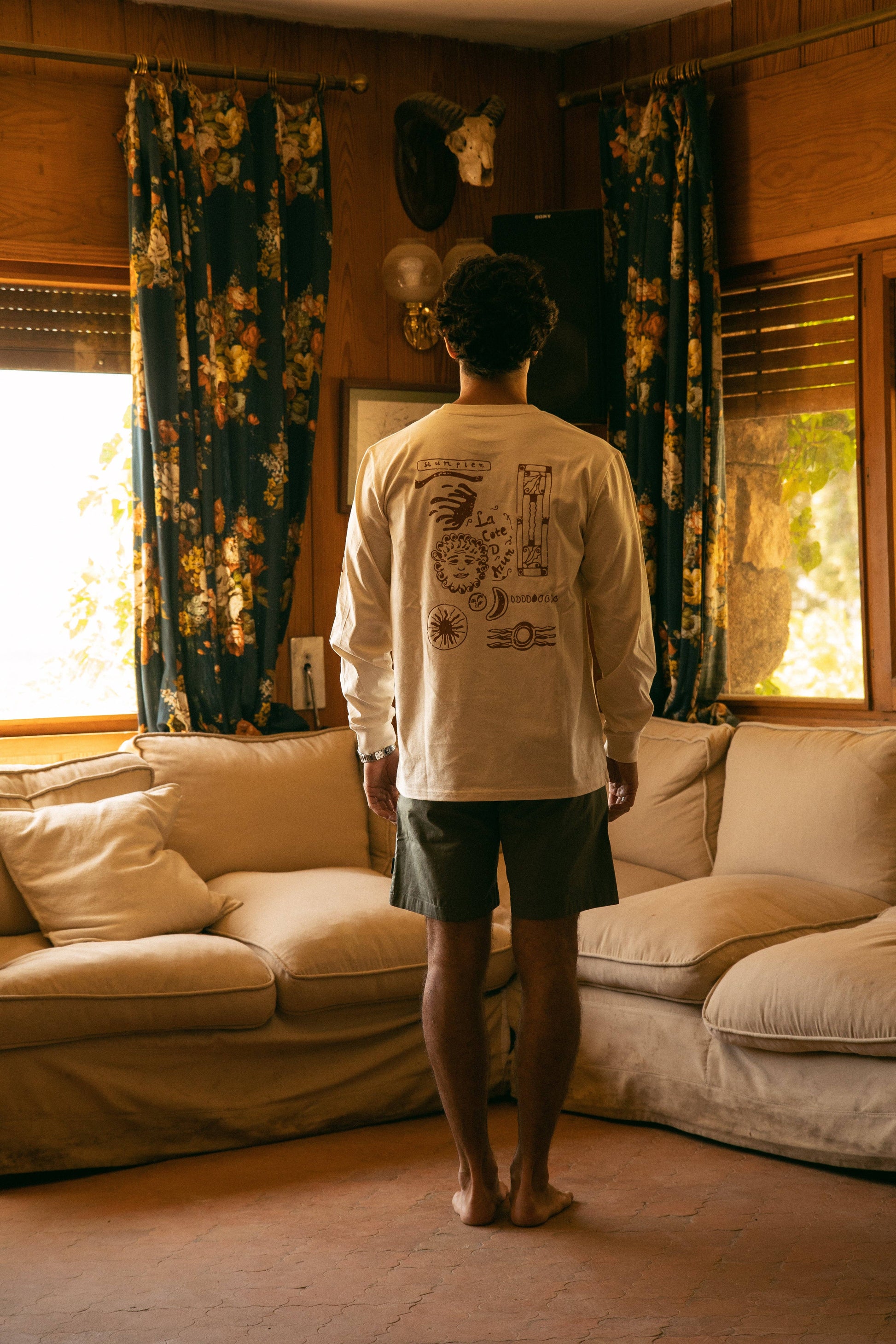 T-shirt a maniche lunghe Côte d’Azur in cotone biologico