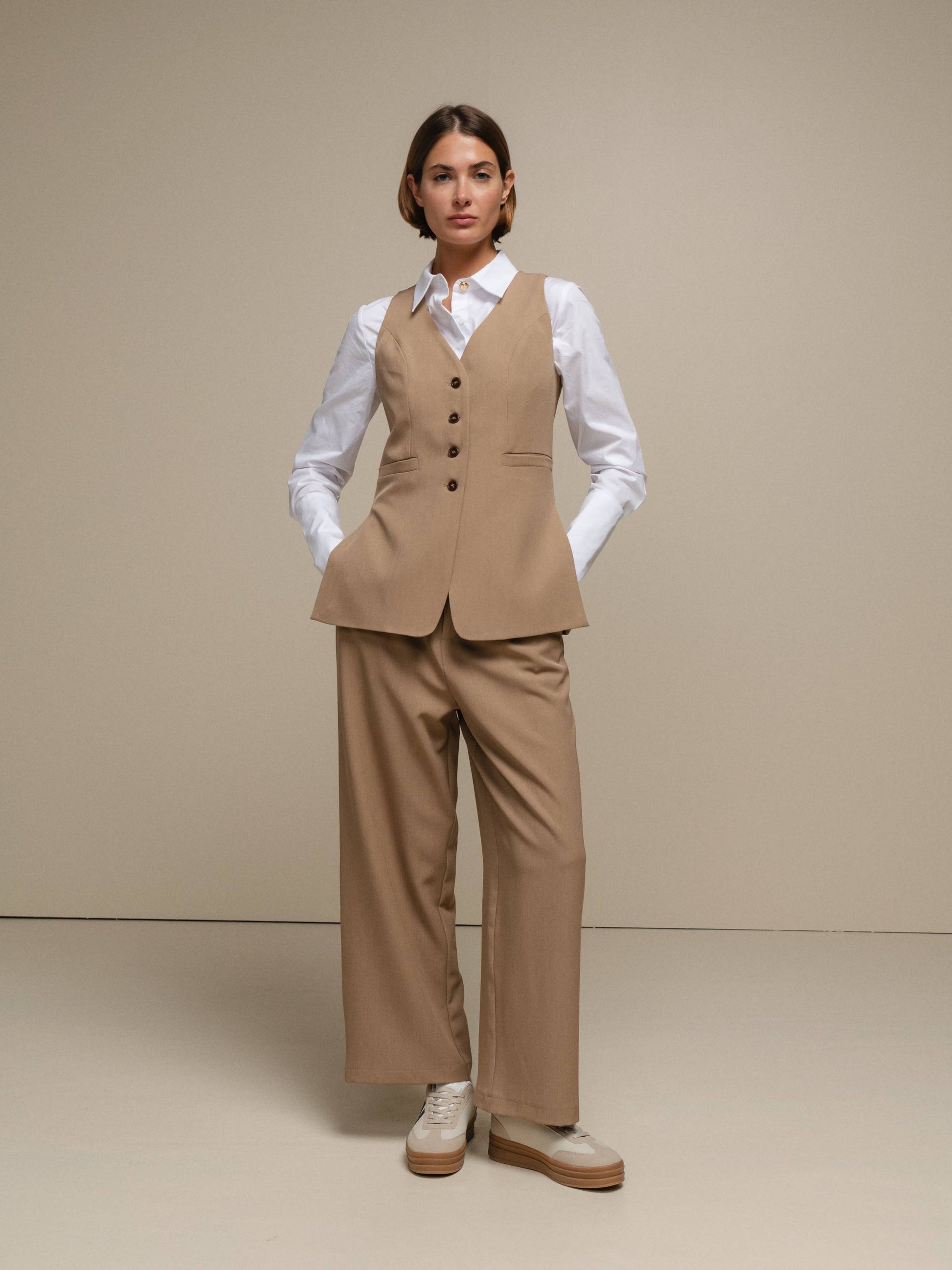 Pantaloni palazzo a vita alta