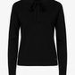 Maglia sottile con fiocco al collo