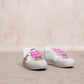 Sneakers platform con stella animalier e glitter