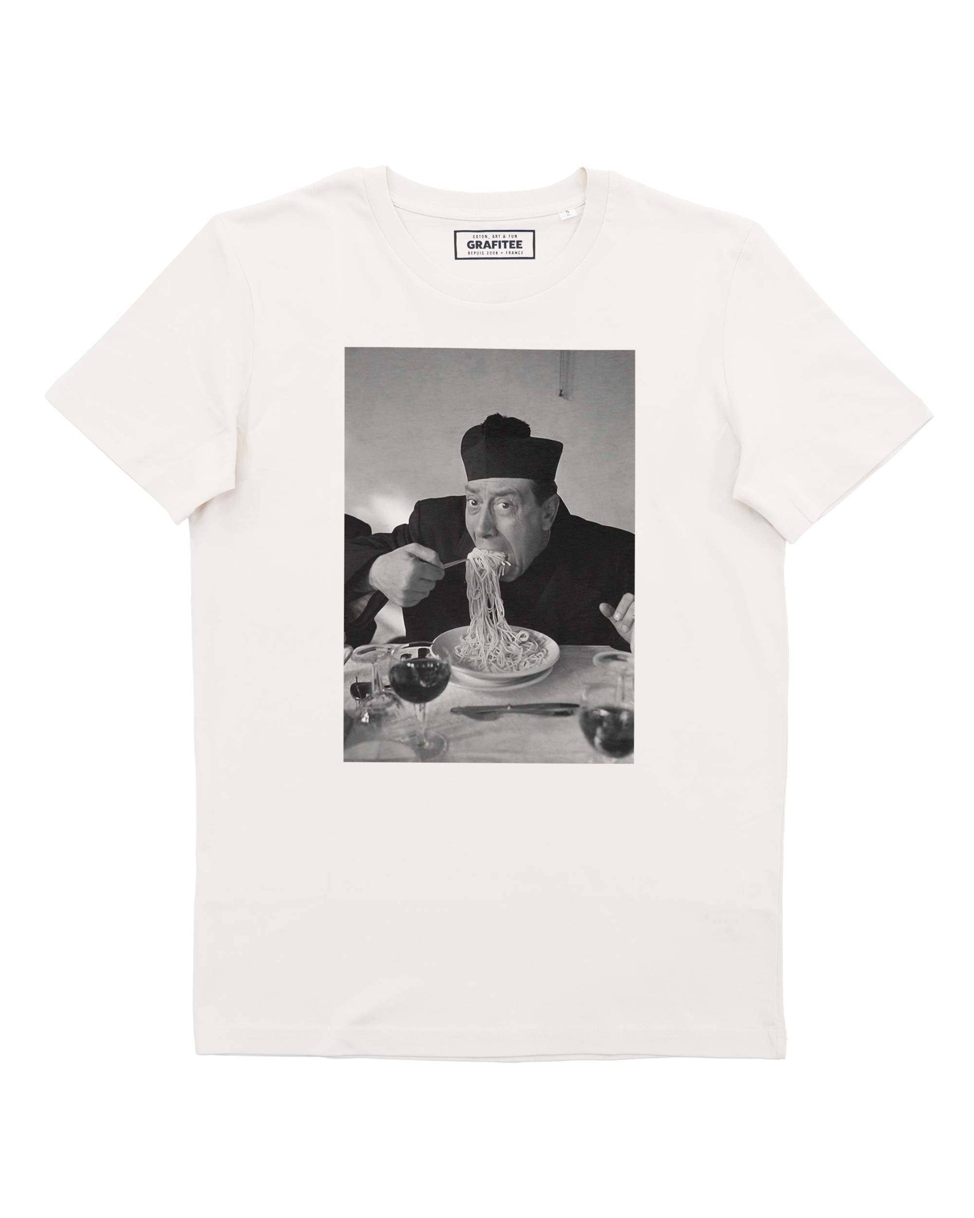 T-shirt unisex Don Camillo con stampa fotografica in bianco e nero