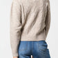 Cardigan in maglia a trecce con bottoni