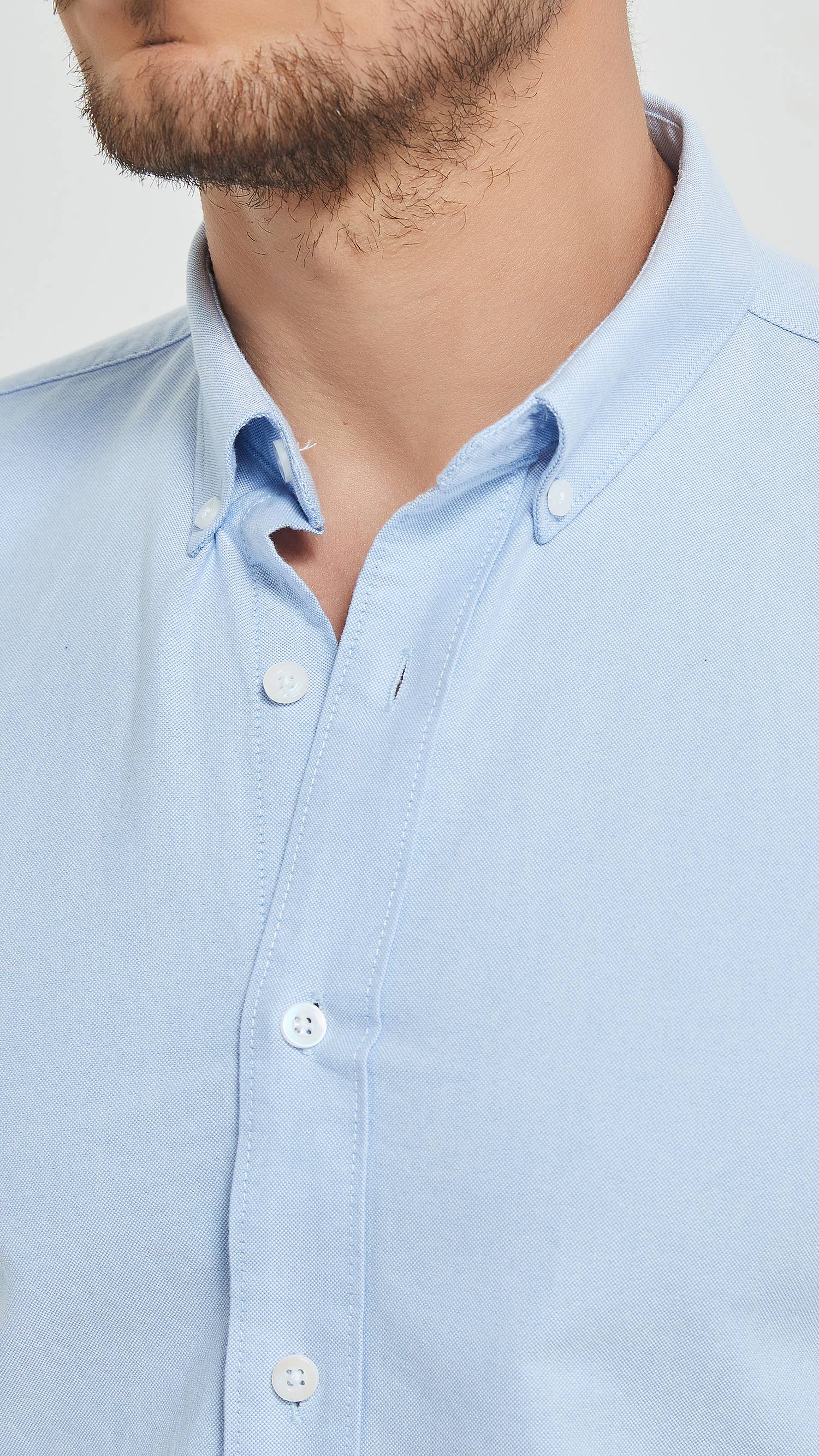 Camicia oxford azzurro cielo slim fit