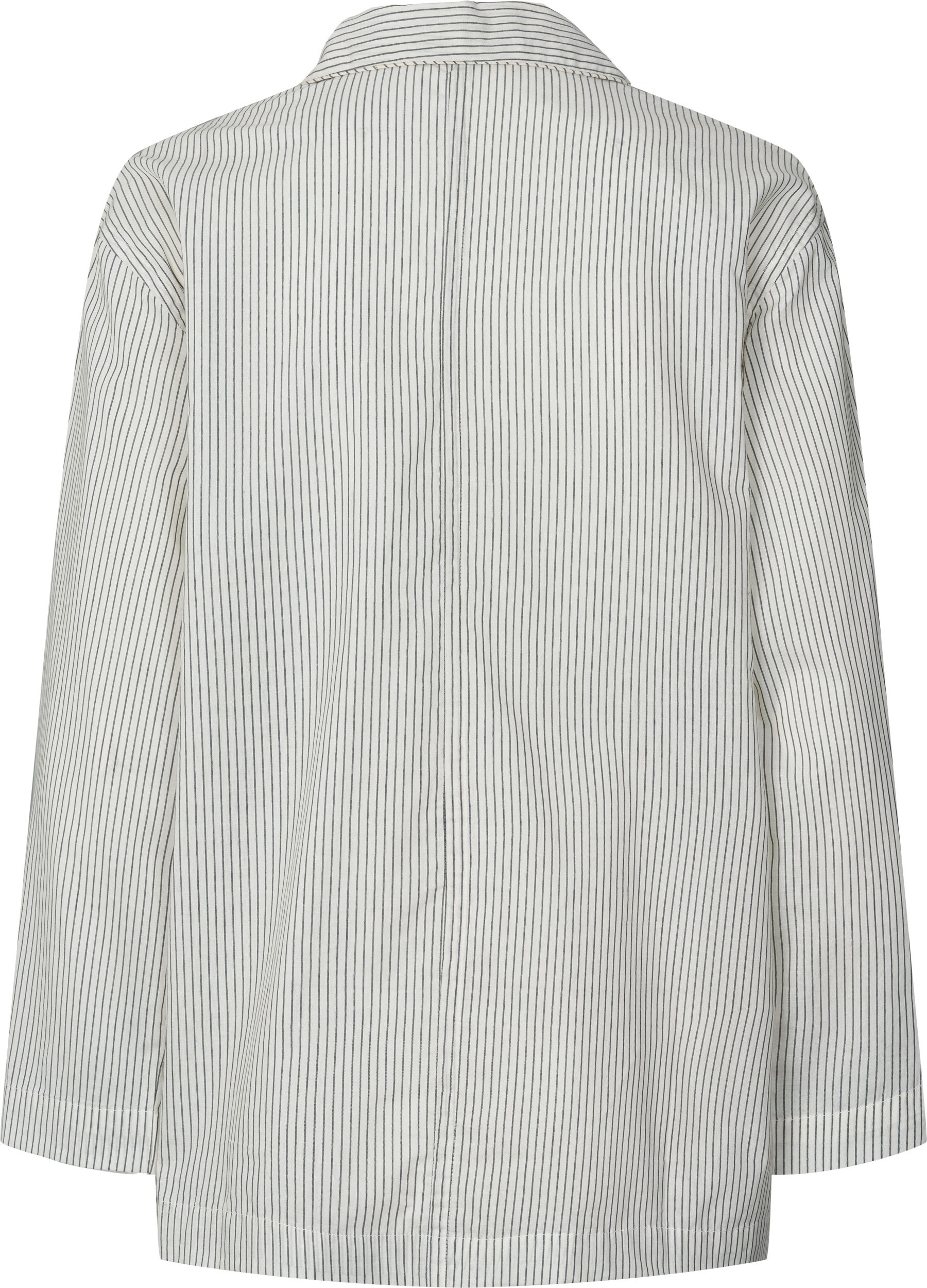 Camicia Nora in cotone biologico a righe blu denim