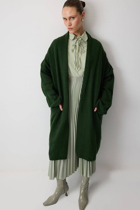 Cardigan oversize in maglia con tasche