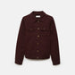 Giacca di jeans in cotone bordeaux