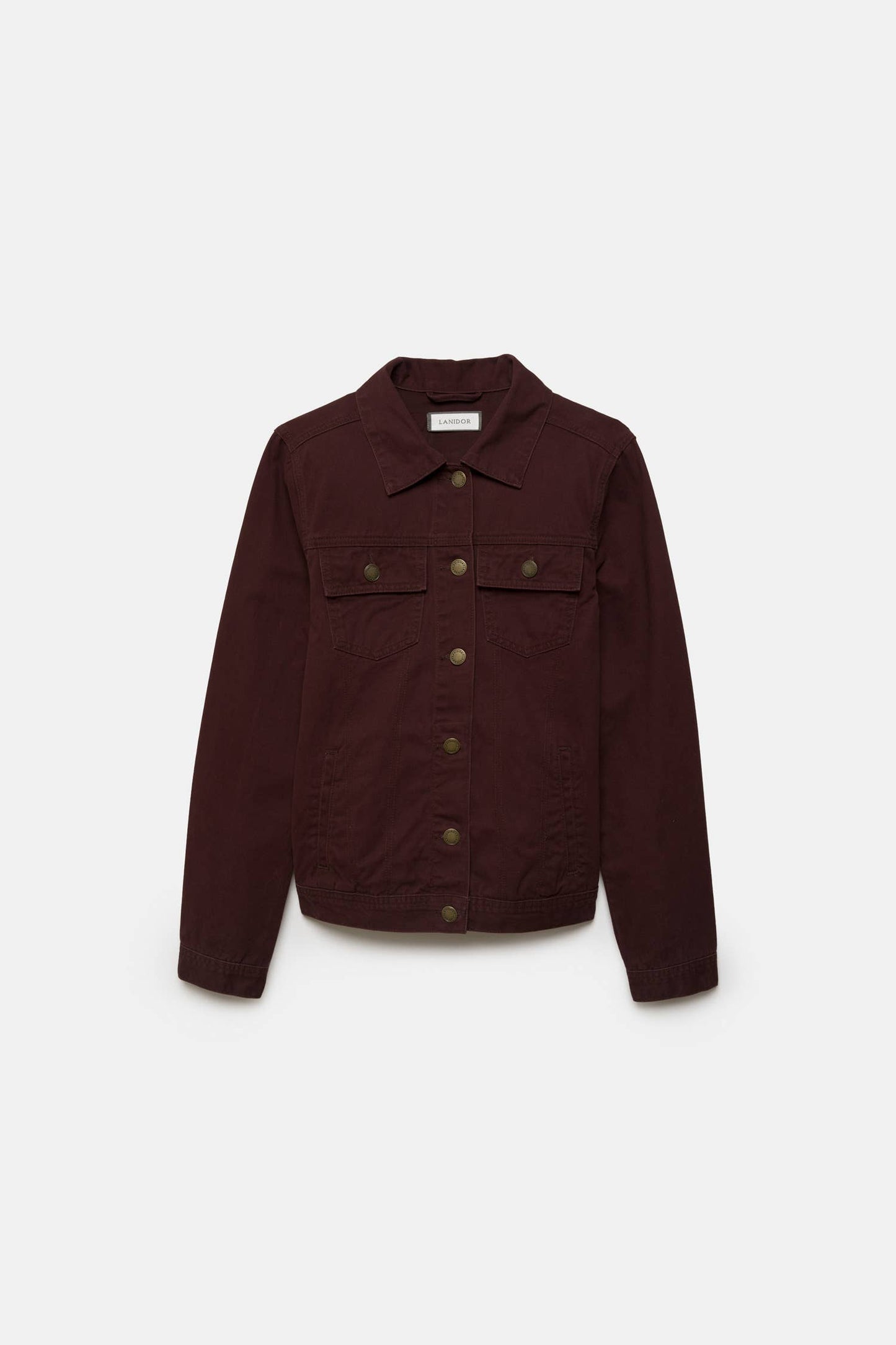 Giacca di jeans in cotone bordeaux